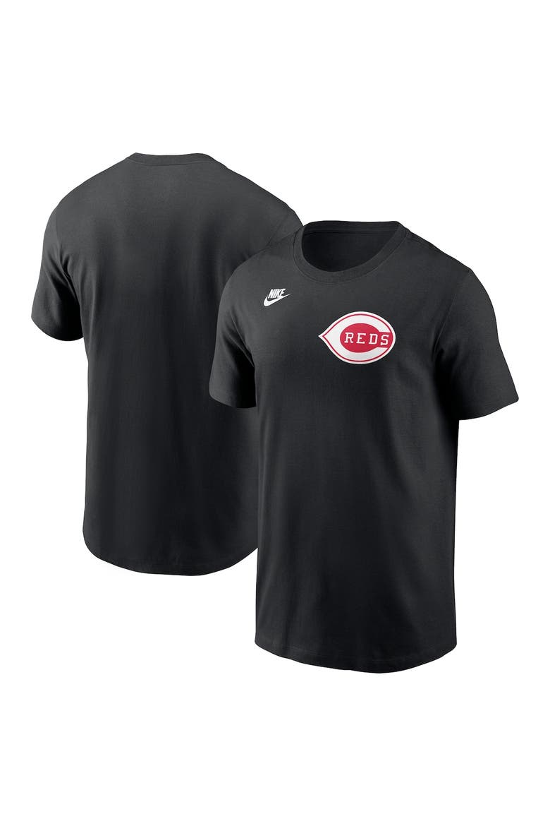 Men's Nike Black Cincinnati Reds Cooperstown Collection Logo T-Shirt, Main, color, Black