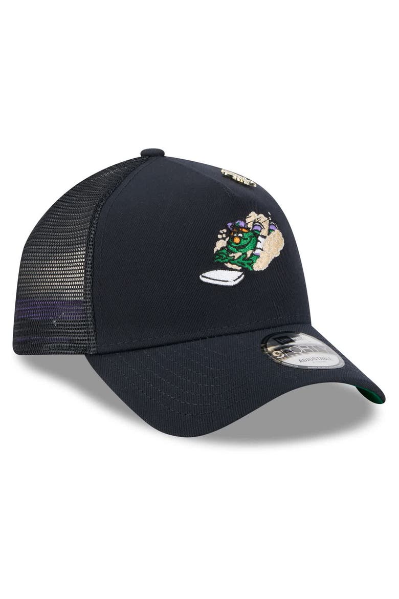 Men's New Era  Navy Boston Red Sox 2025 Big League Chew A-Frame 9FORTY Adjustable Trucker Hat, Alternate, color, Navy