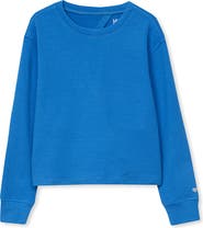 Lands' End Girls Long Sleeve Twist Back Active Top