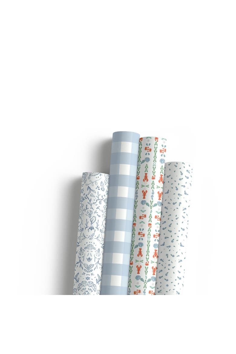 Eight Sheets Two-Sided "Cosette" & "A Pinch of Floral" Heavyweight Gift Wrap, Main, color, Multicolored