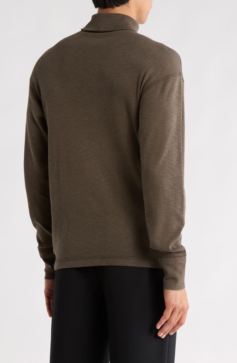 BUCK MASON Sidewinder Rib Turtleneck Top, Alternate, color, Basalt