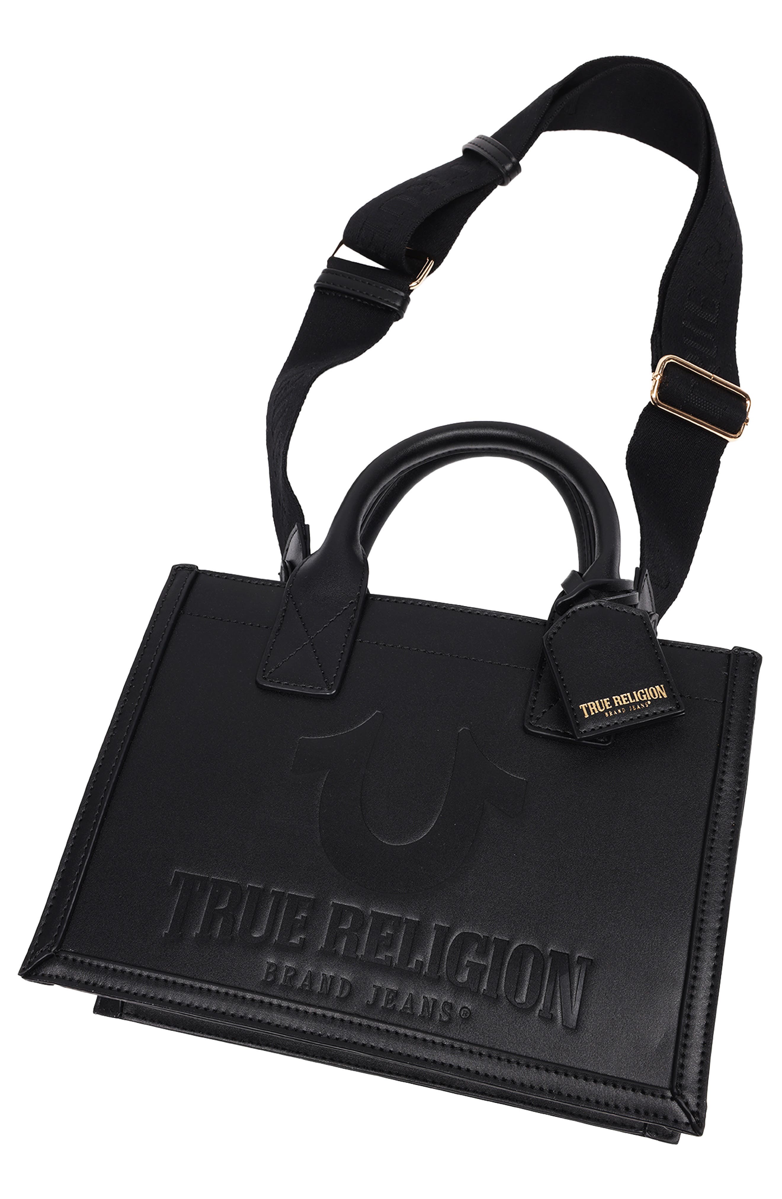 True Religion Modern Debossed Logo Tote, Alternate, color, 