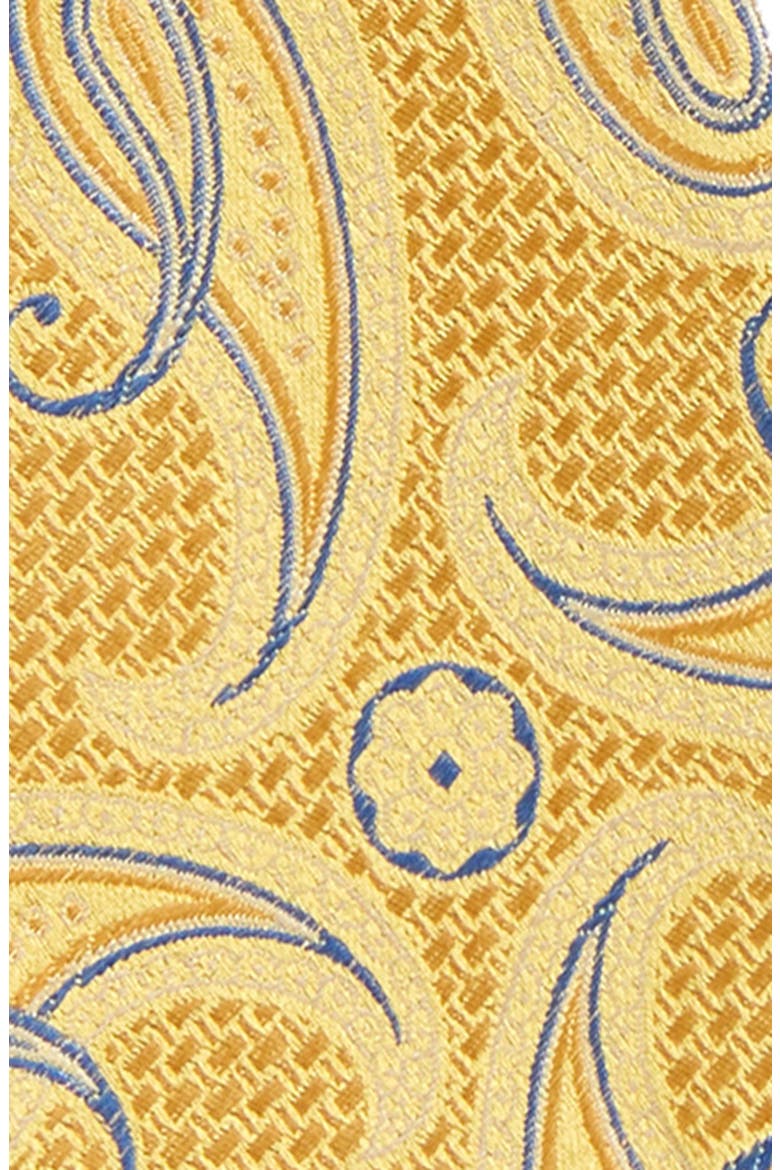 Diley Paisley Silk Bow Tie, Alternate, color, LEMON