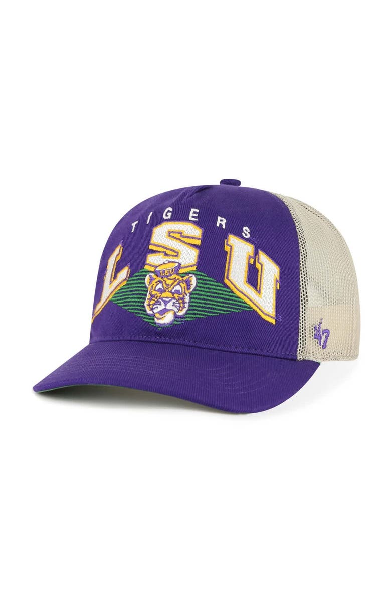 '47 Men's '47  Purple LSU Tigers Pomona Mesh Hitch Adjustable Trucker Hat, Main, color, Purple