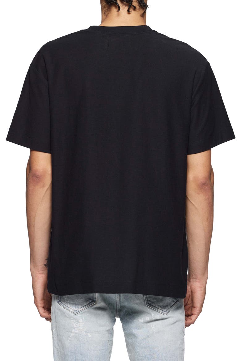 Textured Cotton Jersey Logo Graphic T-Shirt, Alternate, color, BLACK