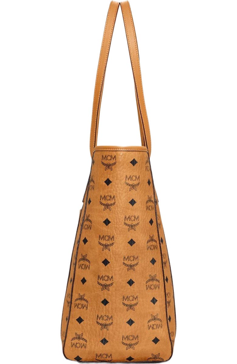 MCM Medium Toni Top-Zip Shopper in Visetos, Alternate, color, Brown