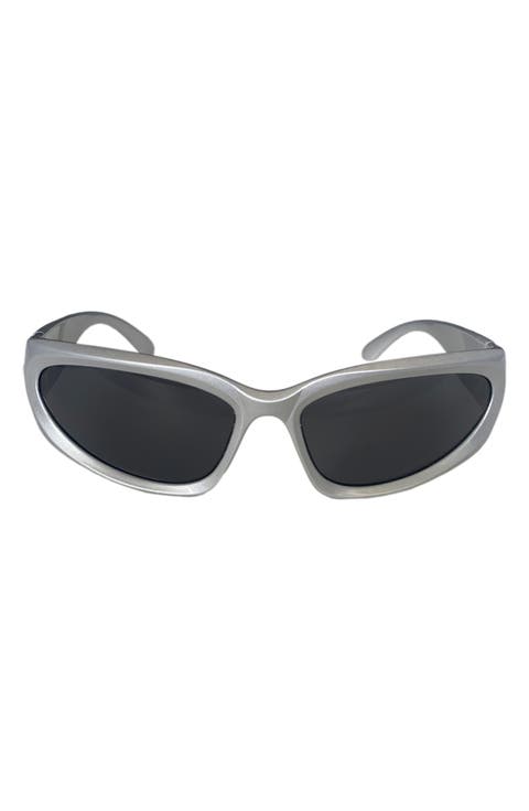 Racer 72mm Polarized Wraparound Sunglasses