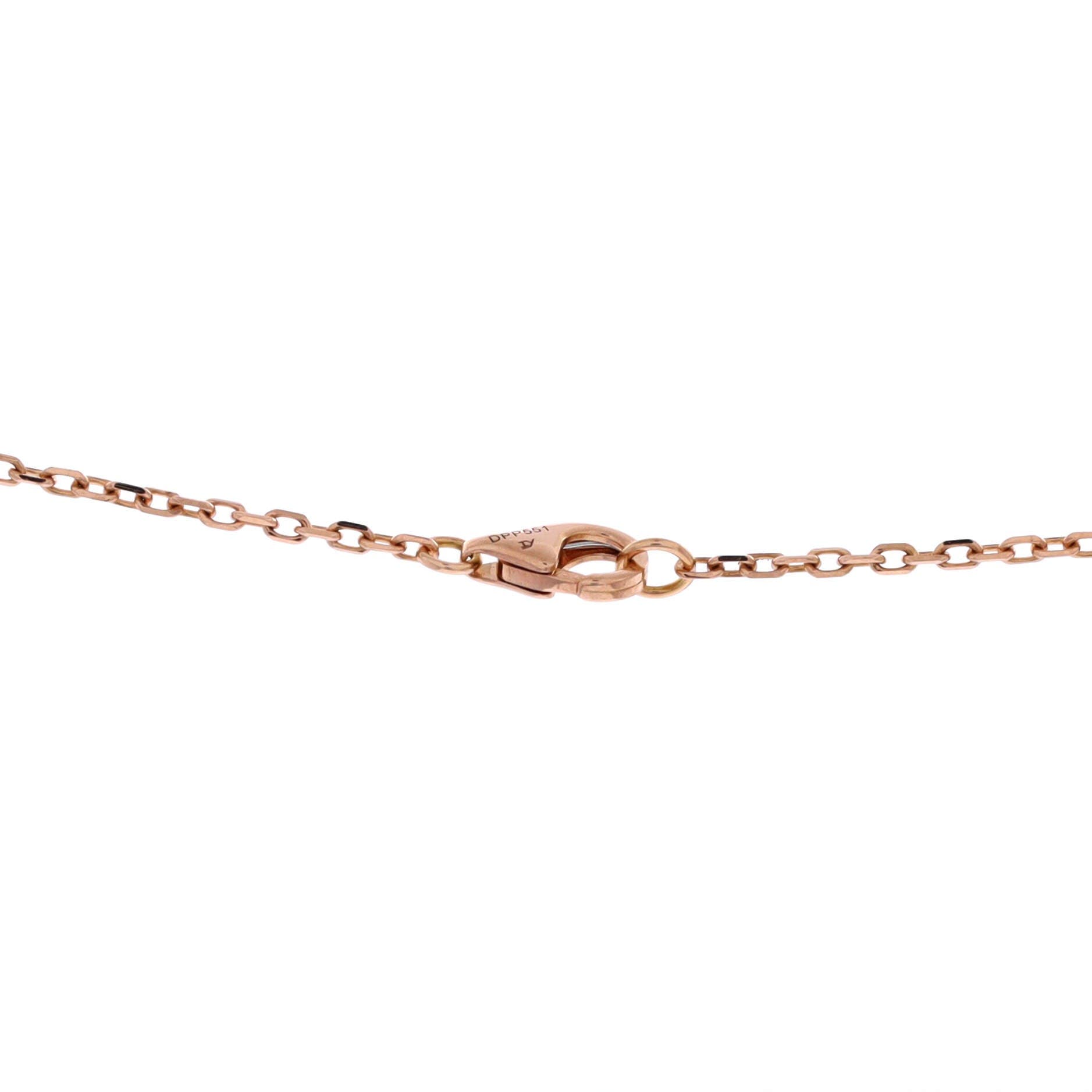 Love Interlocking Pave Necklace 18K Rose Gold and Diamonds, Alternate, color, Metallic Gold