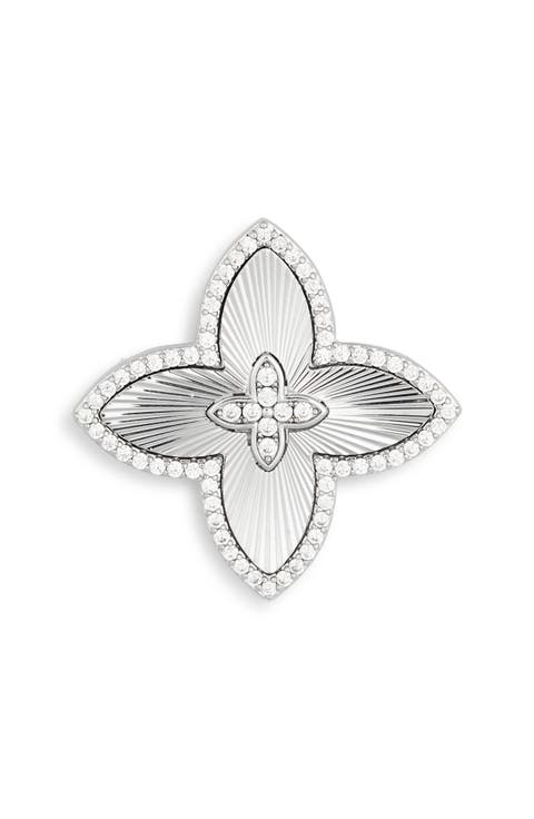 Oriana Cubic Zirconia Petal Brooch