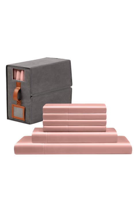 Solid Satin Deep Pocket 6-Piece Sheet Set