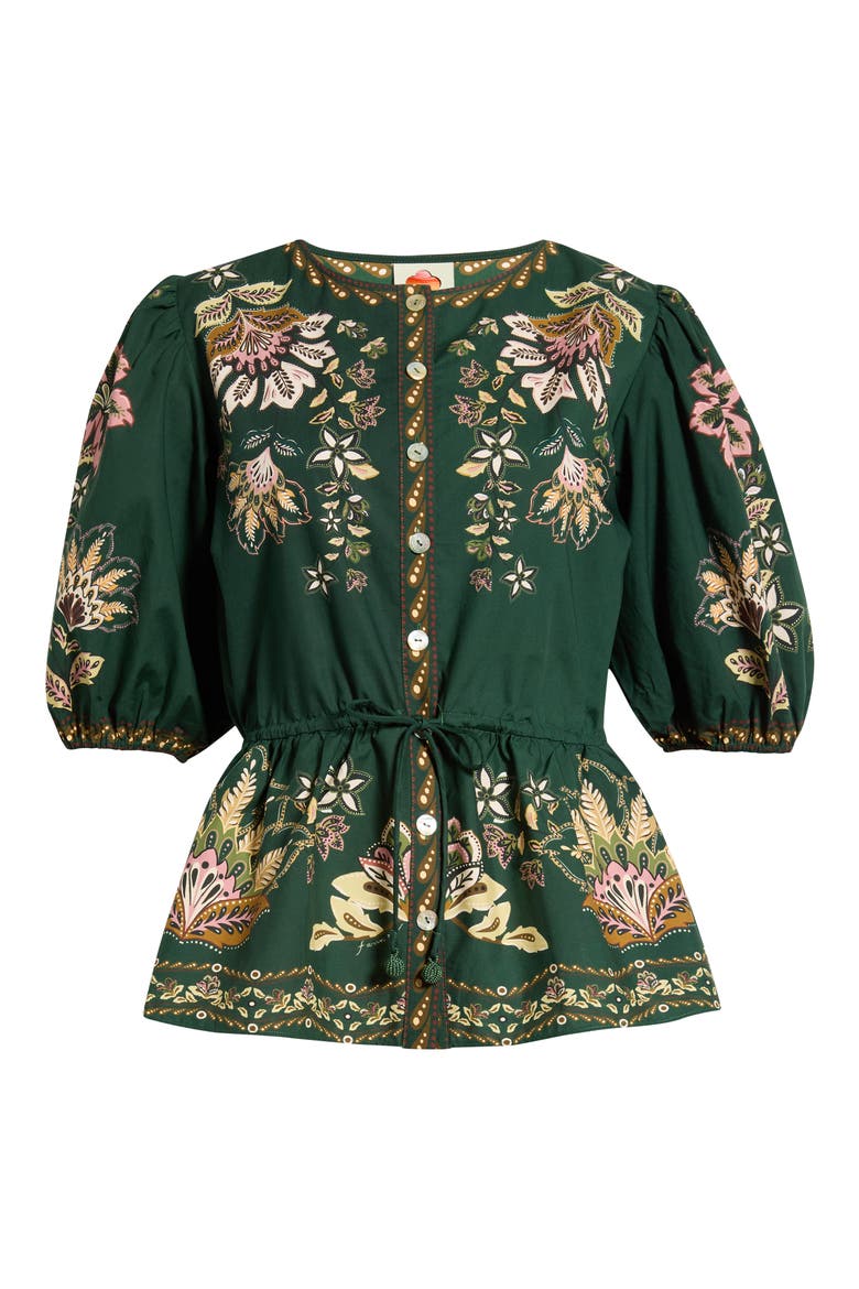 Garden Delight Peasant Top, Alternate, color, GARDEN DELIGHT DARK