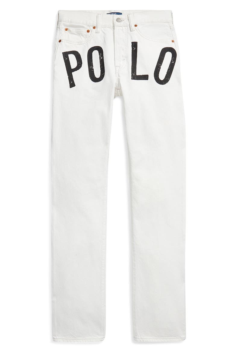 Logo Relaxed Straight Leg Jeans, Main, color, LAUREA WASH