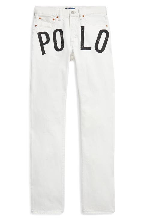 Logo Relaxed Straight Leg Jeans (Laurea Wash)