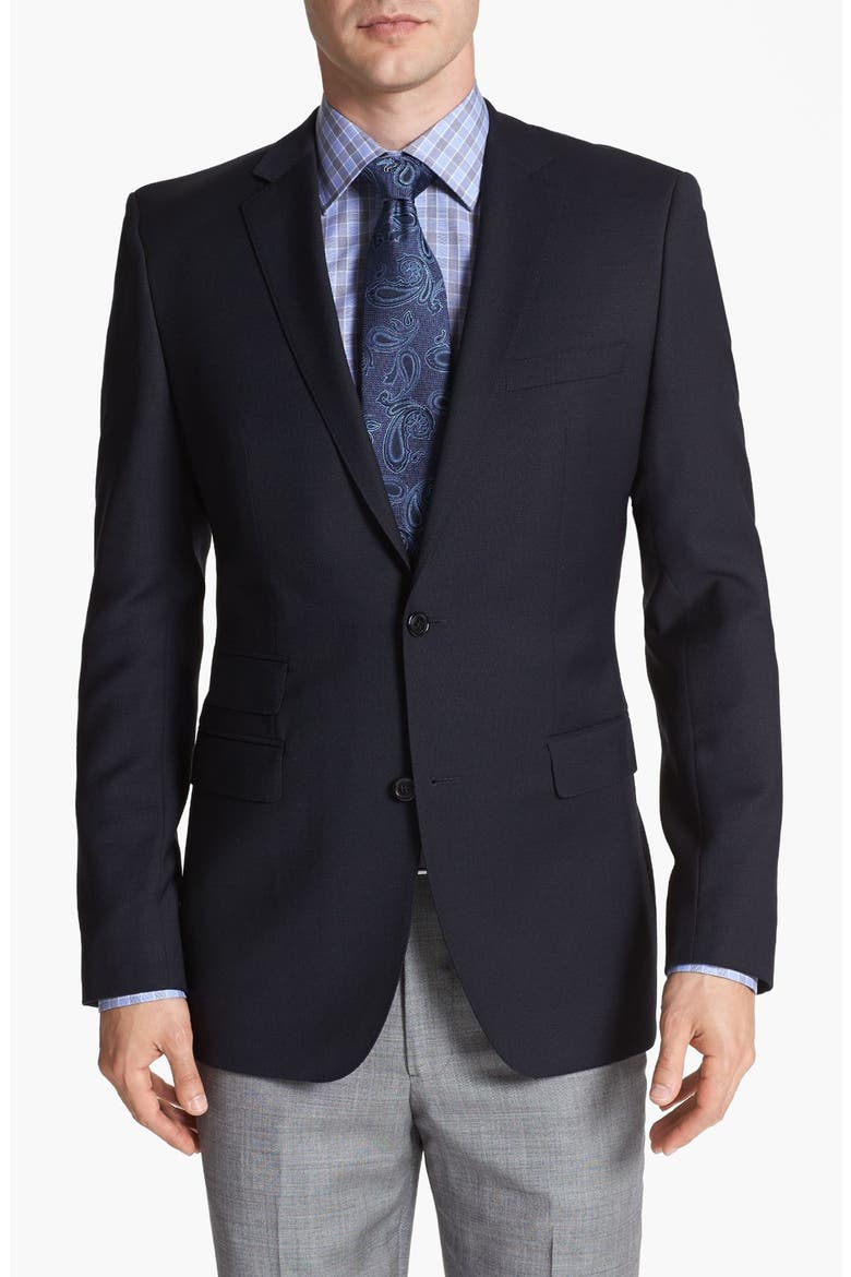 BOSS HUGO BOSS 'The Sweet' Trim Fit Blazer, Main, color, DARK BLUE