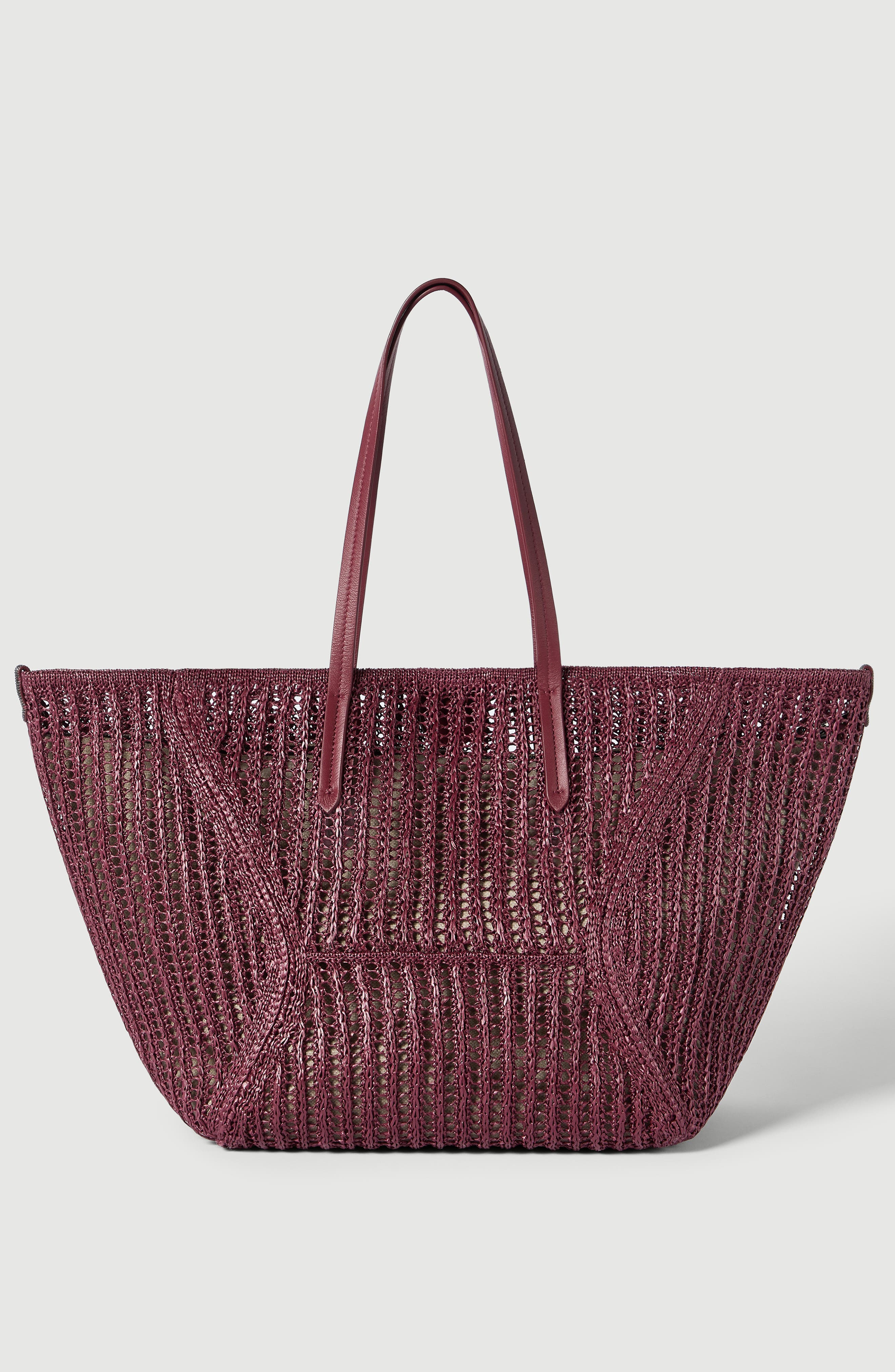 Techno raffia BC Duo bag, Alternate, color, Red