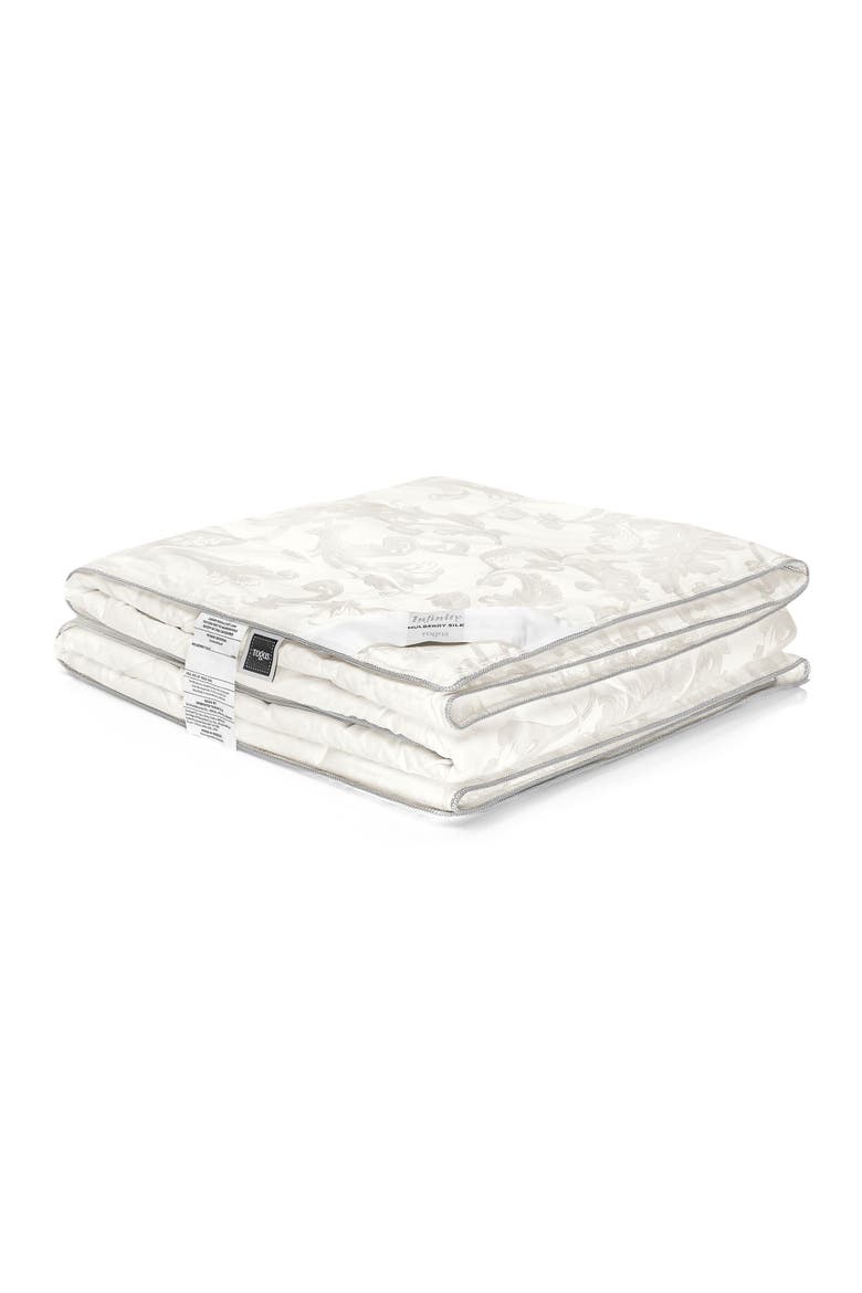 Infinity Mulberry silk comforter, Alternate, color, White