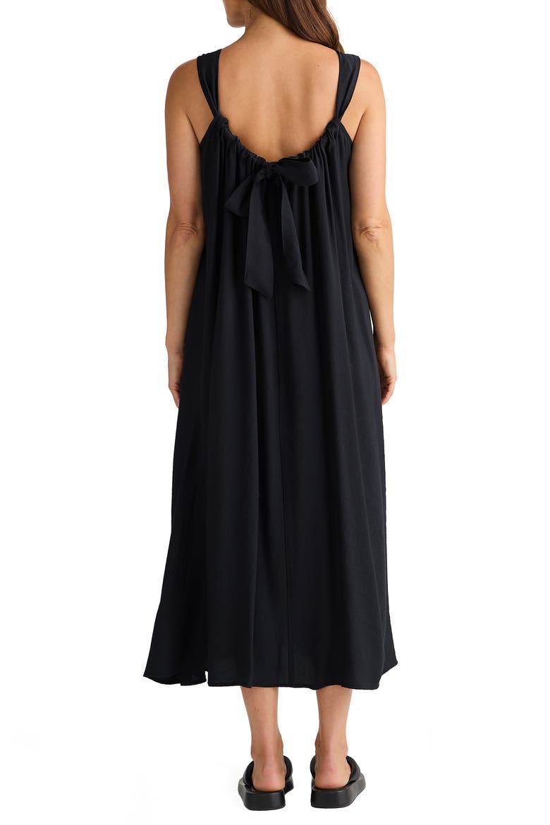 Paris Bow Back Dress, Alternate, color, BLACK