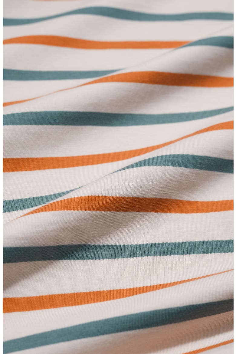 Seven Seas Sailor Striped Organic Cotton T-shirt, Alternate, color, DUET BRETON ECRU TANGERINE