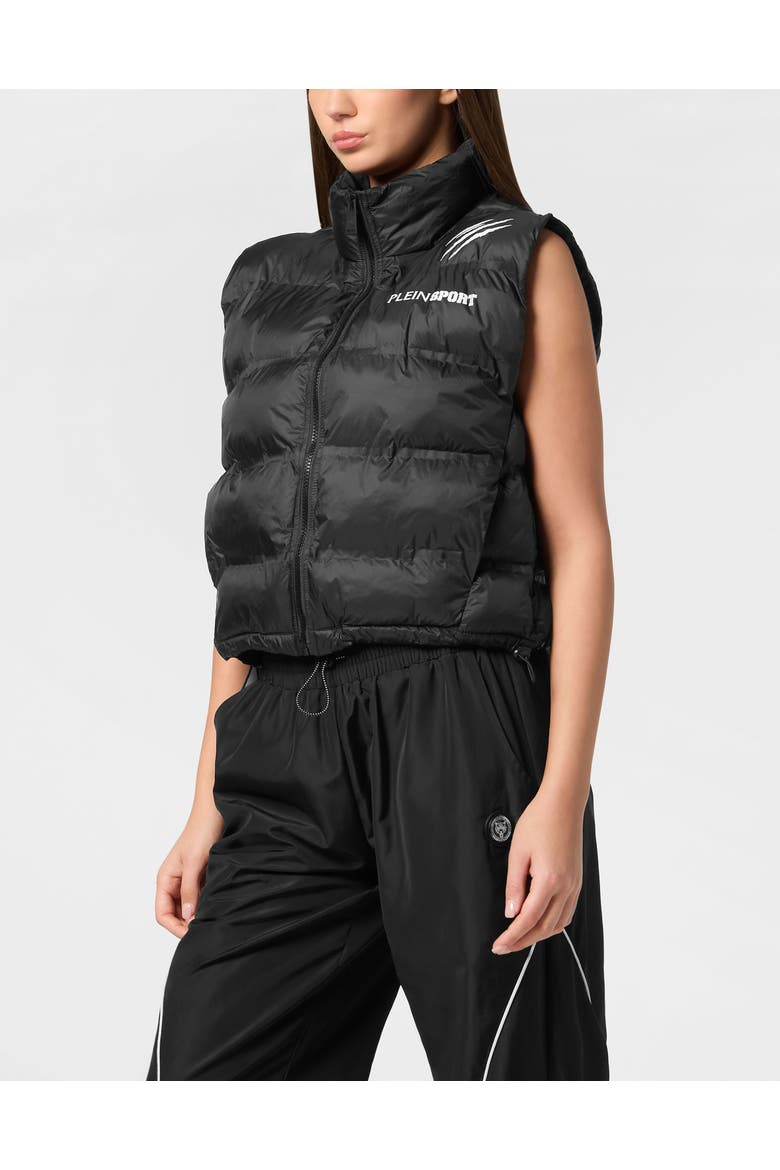 Reversible Lightweight Padded Vest Scratch Women, Main, color, black