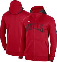 Nike Men's Nike Red Chicago Bulls Authentic Showtime Performance Full-Zip Hoodie
