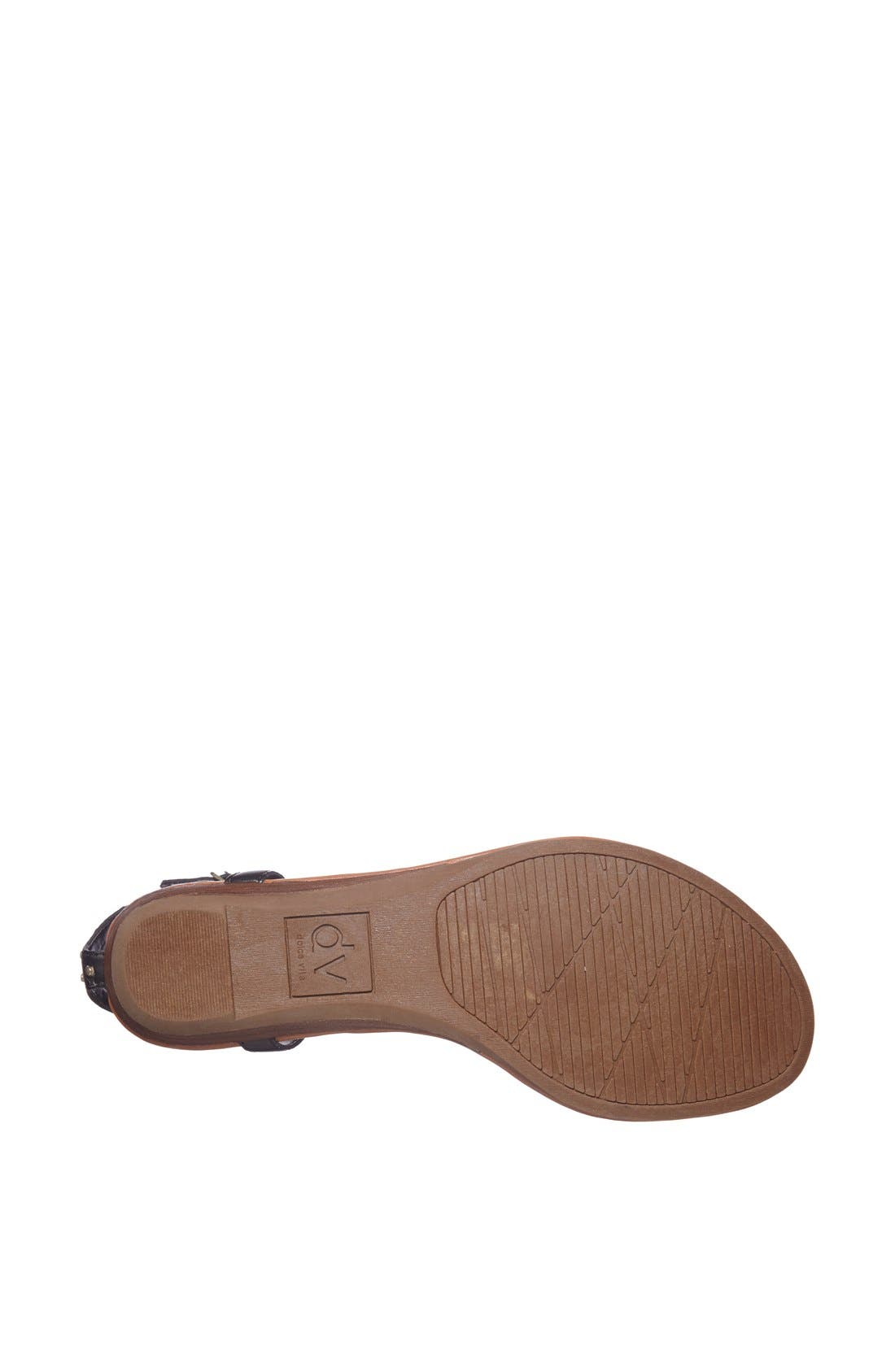 DV by Dolce Vita 'Azania' Leather Thong Sandal, Alternate, color, BLACK