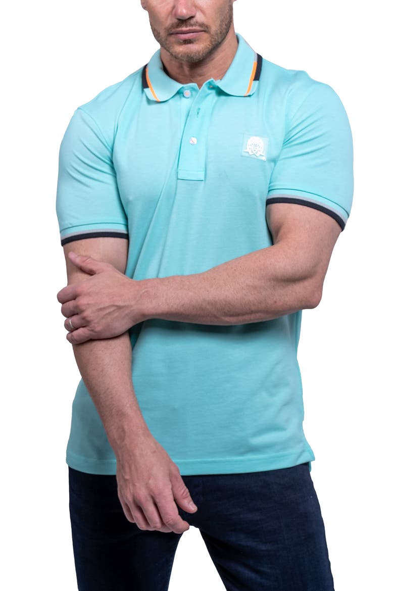 Tipemb43 Green Piqué Polo, Alternate, color, LIGHT BLUE