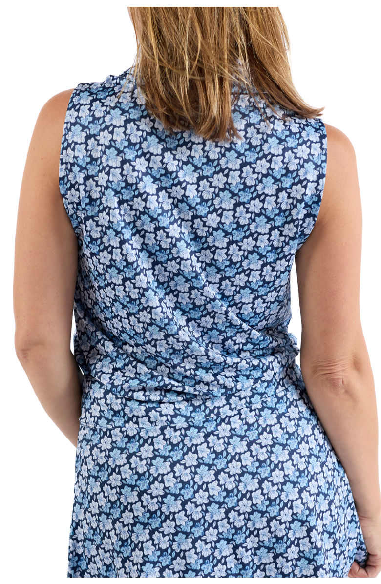 Kenny Flowers The Azaleas - Navy Ladies Sleeveless Golf Polo, Alternate, color, Navy