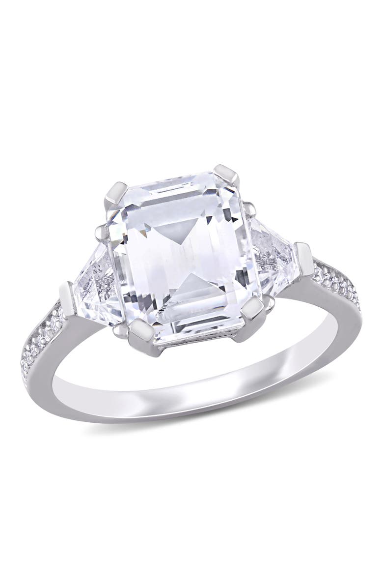 Julianna B. White Topaz & Diamond Estate Ring, Main, color, Sterling Silver