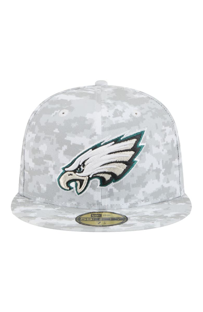 New Era Men
s New Era  White Philadelphia Eagles 2025 Salute to Service Fan Pack 59FIFTY Fitted Hat, Alternate, color, White
