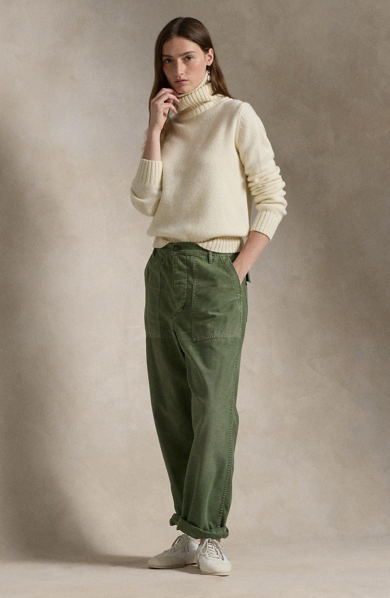 Polo Ralph Lauren Wool Turtleneck Sweater, Alternate, color, Authentic Cream