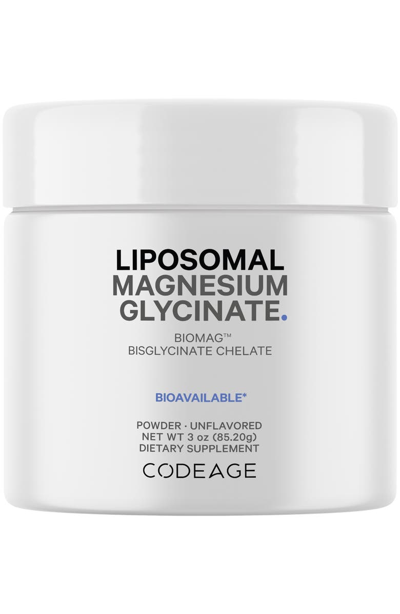 Codeage Magnesium Glycinate Powder Supplement 2-Month Supply, Main, color, White