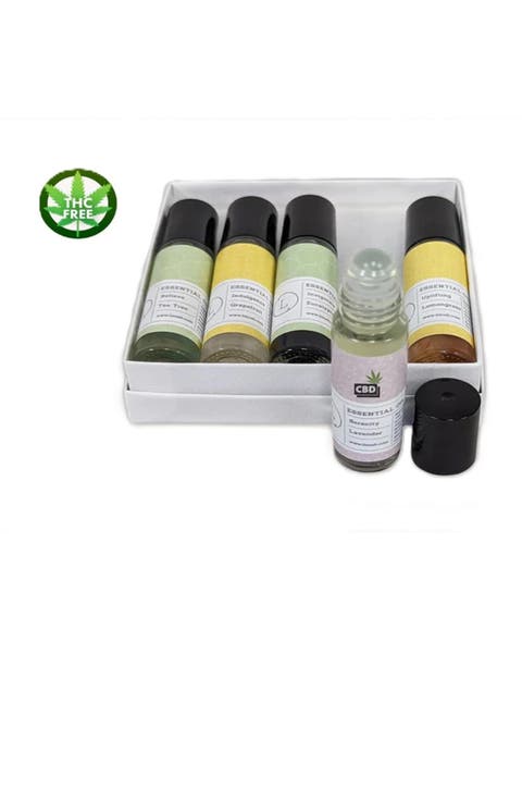 CBD Essential Oils Roll-On Set with Crystals
