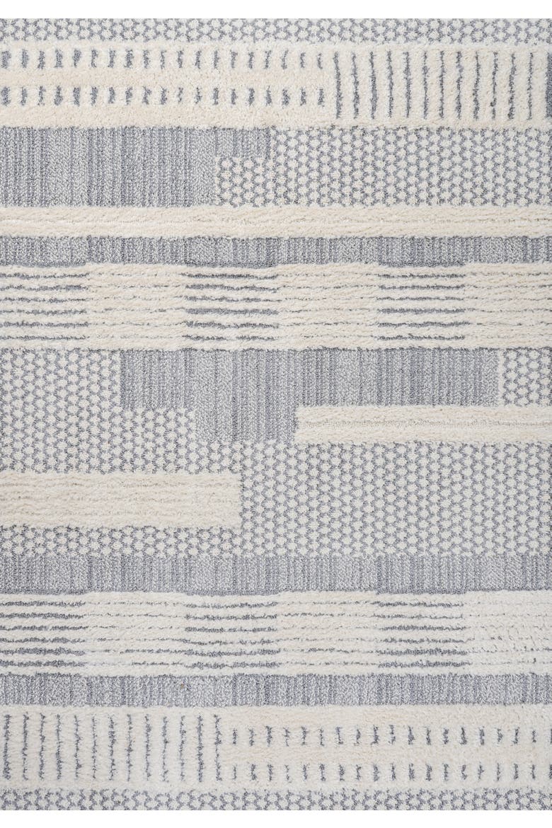 Kerstin Geometric High-Low Area Rug, Main, color, Cream/Gray