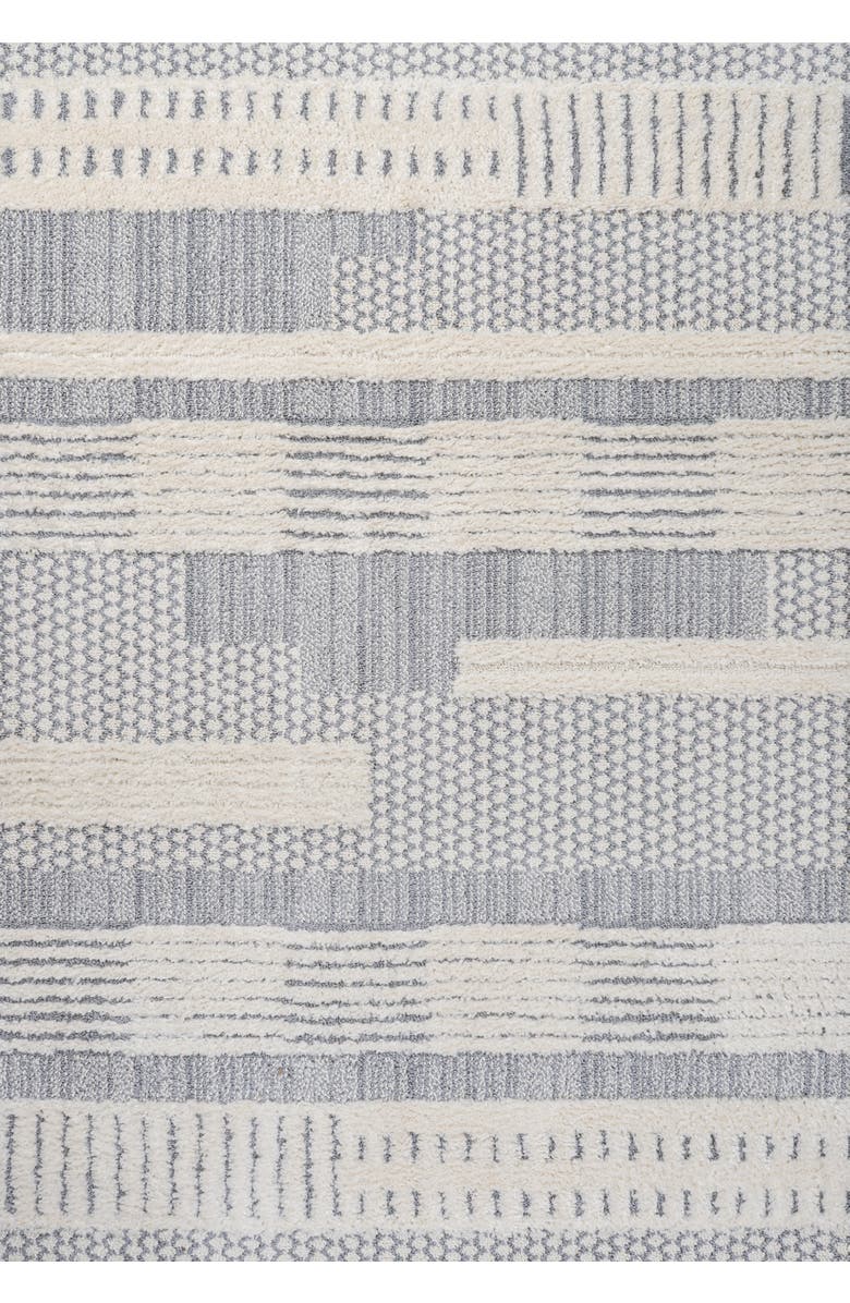JONATHAN Y Kerstin Geometric High-Low Area Rug, Main, color, Cream/Gray