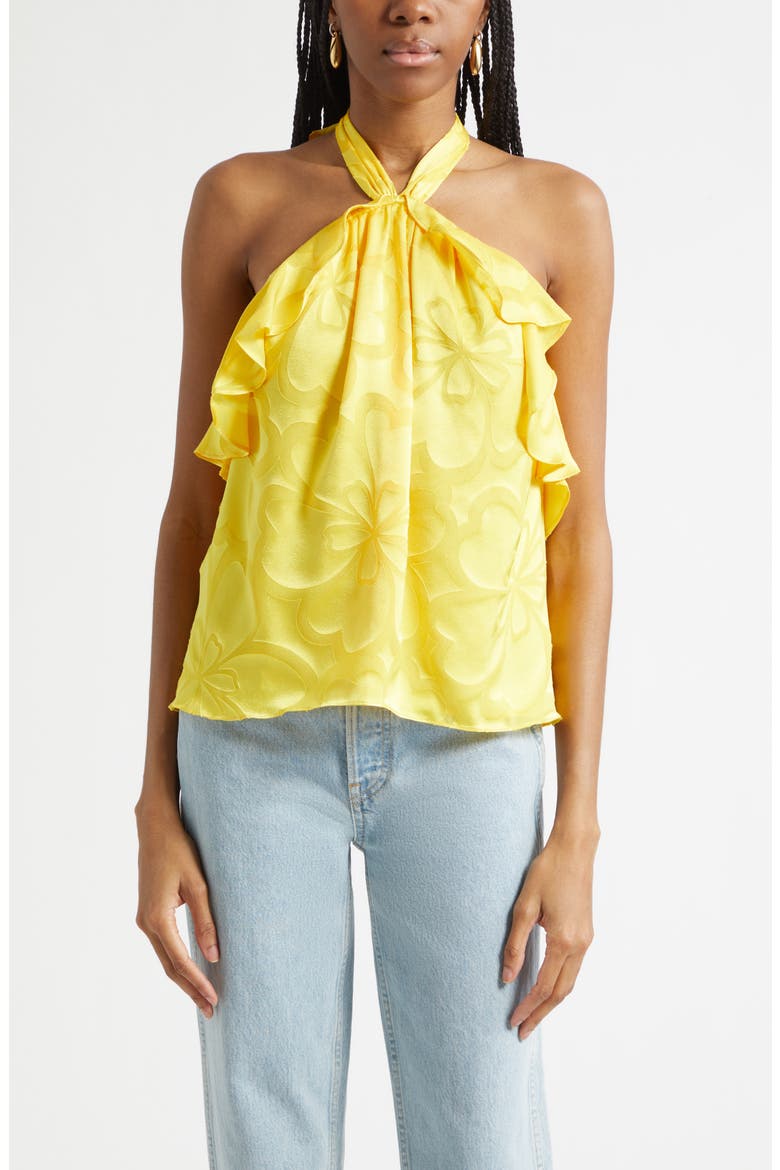 Burnout Talia Halter Top, Main, color, SUNSHINE BURNOUT