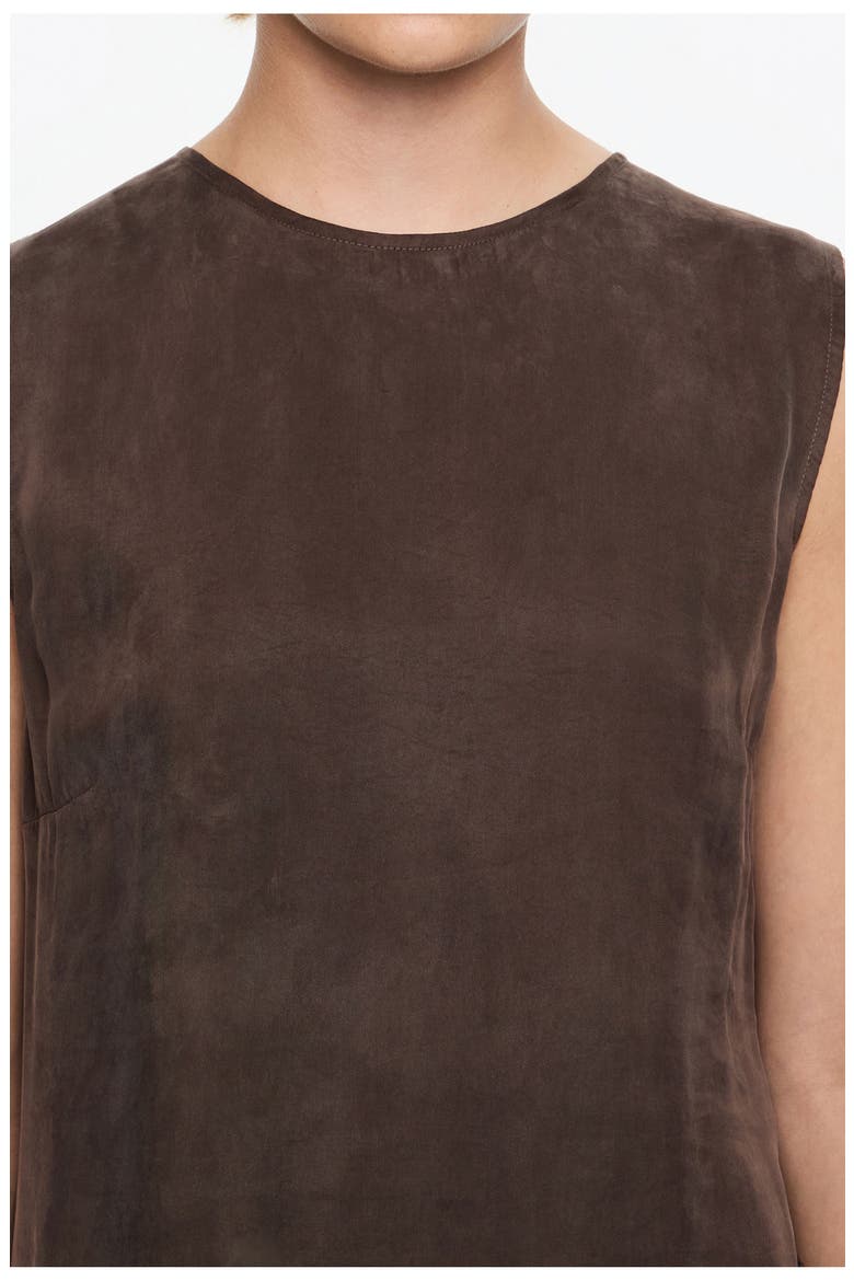 Lace Sleeveless Dress, Alternate, color, DARK BROWN