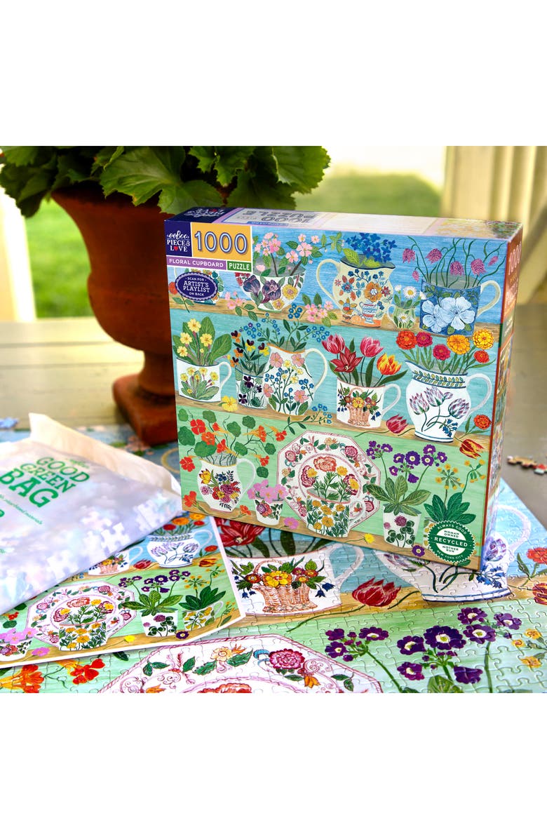 eeBoo Floral Cupboard 1000-Piece Jigsaw Puzzle, Alternate, color, Multi