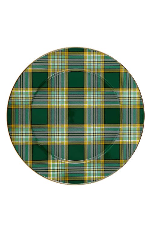 Mackenzie-childs Mackenzie Childs Tartan Serving Platter In Green
