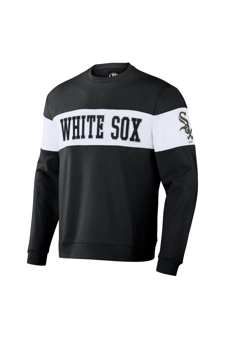 Men's Darius Rucker Collection by Fanatics Black Chicago White Sox Stripe Pullover Sweatshirt, Alternate, color, Black