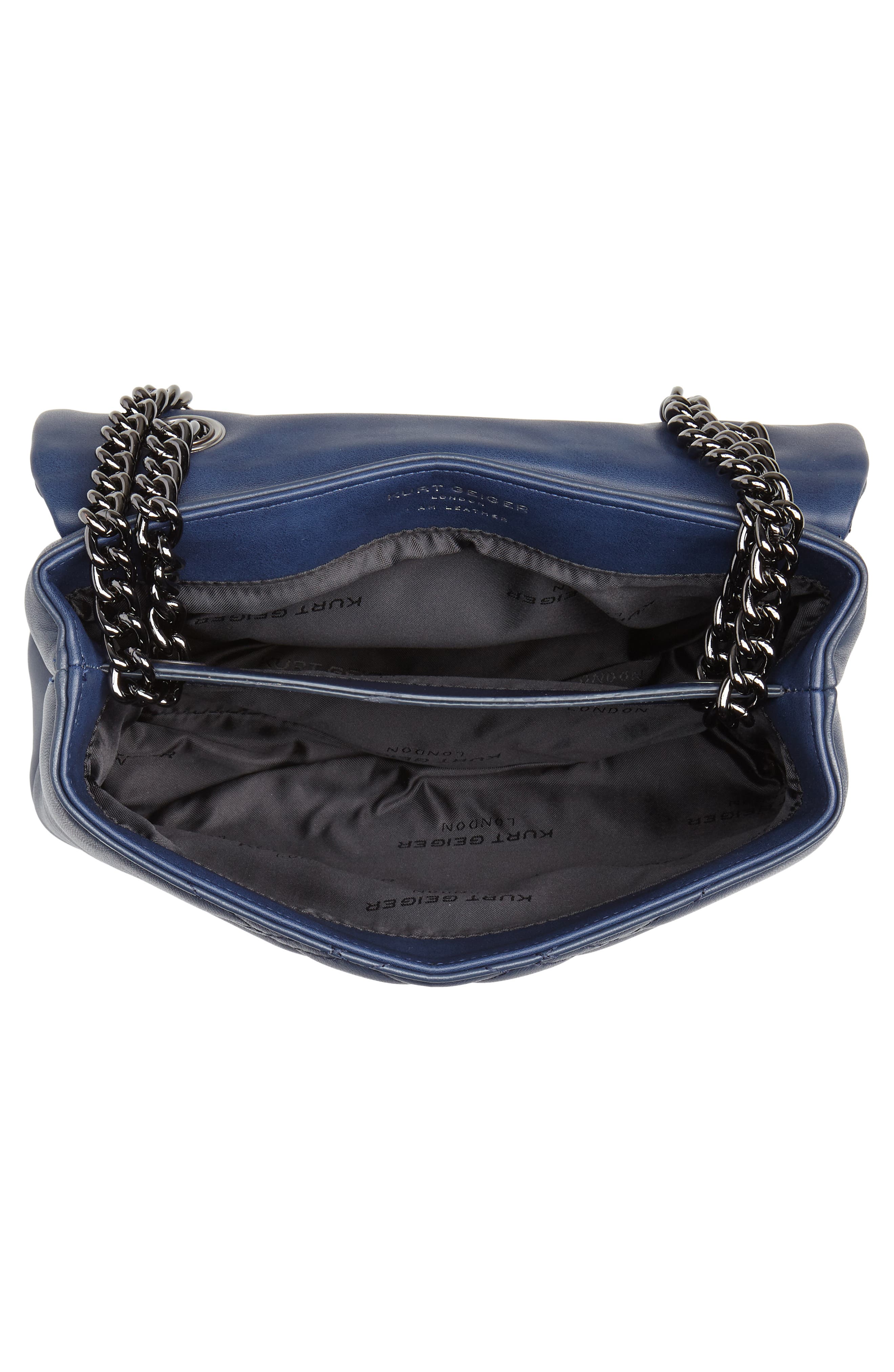 Mayfair Quilted Leather Shoulder Bag, Alternate, color, BLUE/ DARK