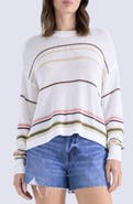 Pistola Eva Rib Knit Frayed Edge Cotton Sweater