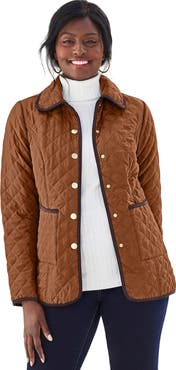 Jessica London Snap-Front Quilted Coat
