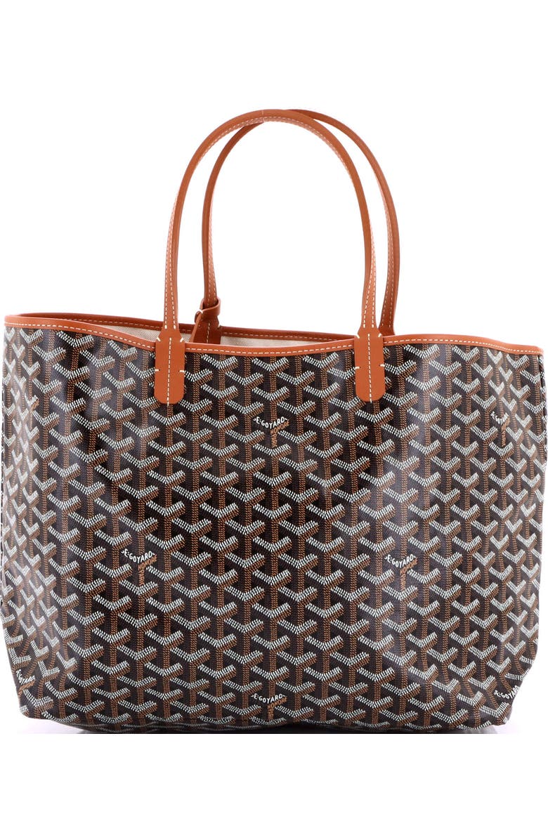 Pre-Owned Goyard Saint Louis Tote Coated Canvas XXL, Main, color, Brown