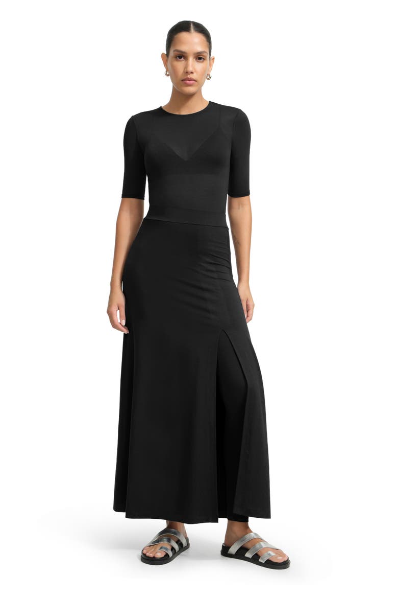 Ashwyn Skirted Leggings, Alternate, color, BLACK