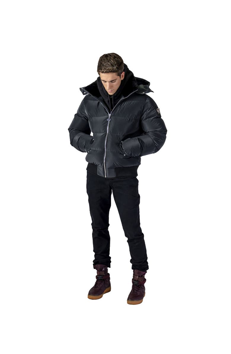 Woodpecker Men's Woody Bomber Quilted Coat, Alternate, color, Black Diamond