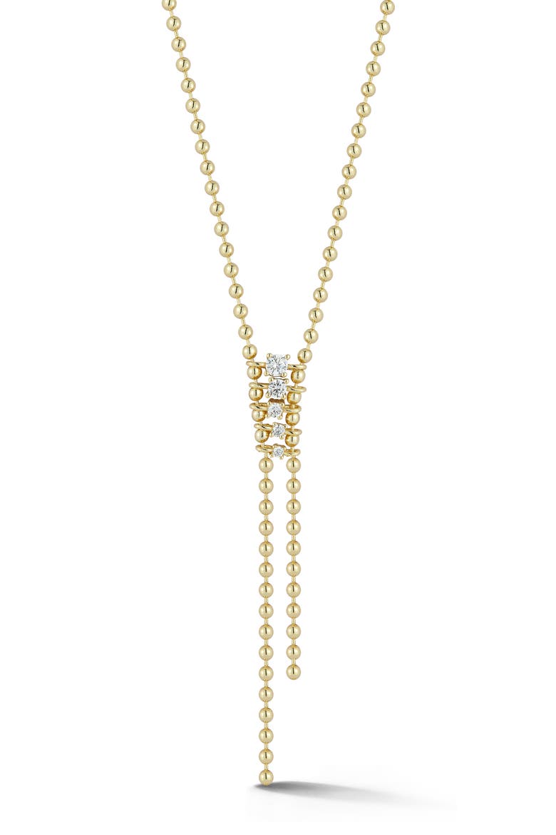 Cubic Zirconia Y-Necklace, Main, color, GOLD