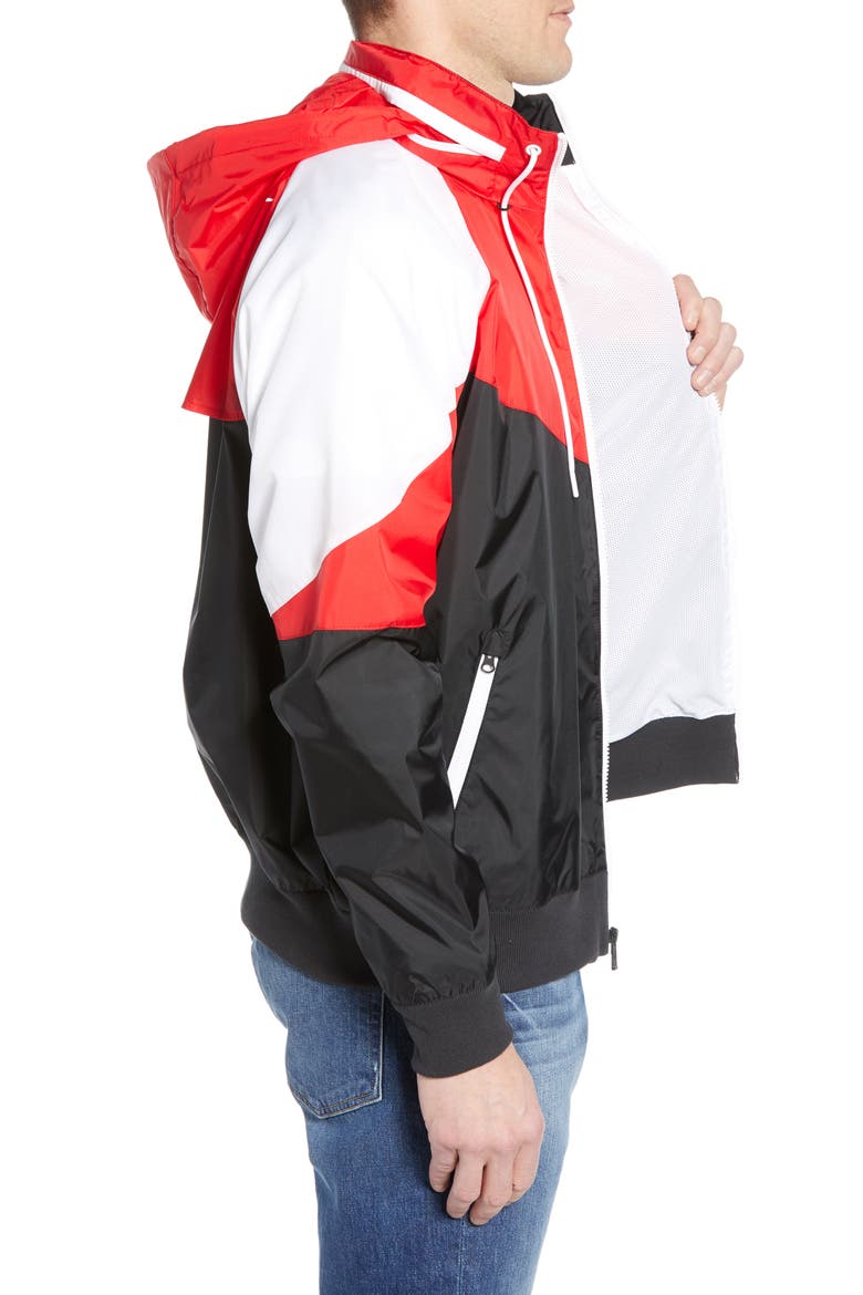 Winderunner Jacket, Alternate, color, BLACK/ UNIVERSITY RED/ WHITE