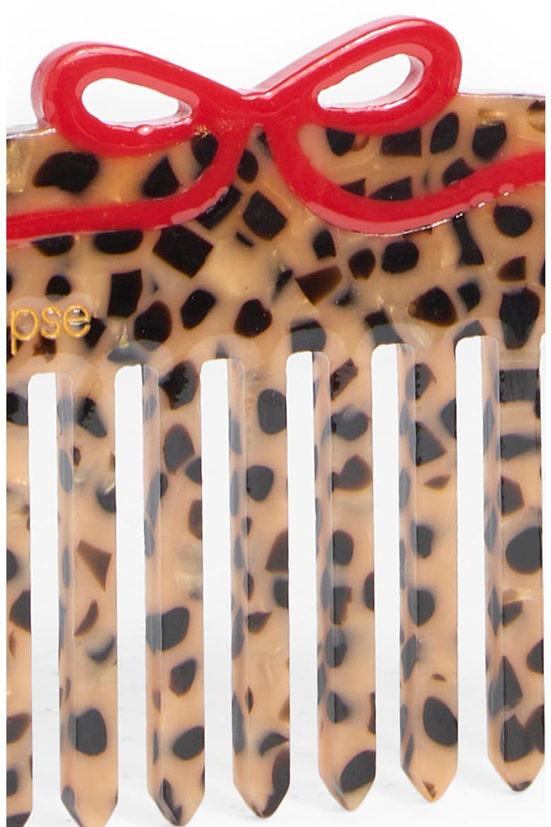 Leopard Handmade Claw Clips & Pocket Comb Set (Nordstrom Exclusive), Alternate, color, BROWN