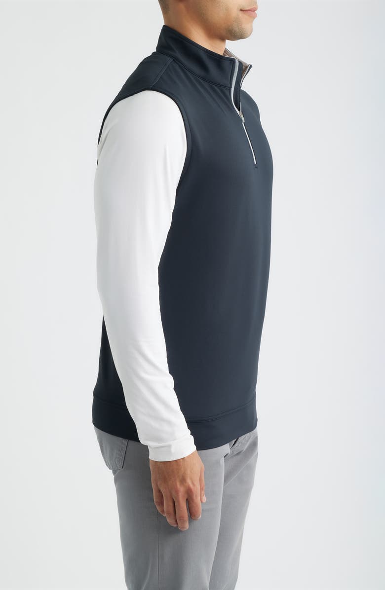 Peter Millar Galway Performance Quarter Zip Vest, Alternate, color, Black