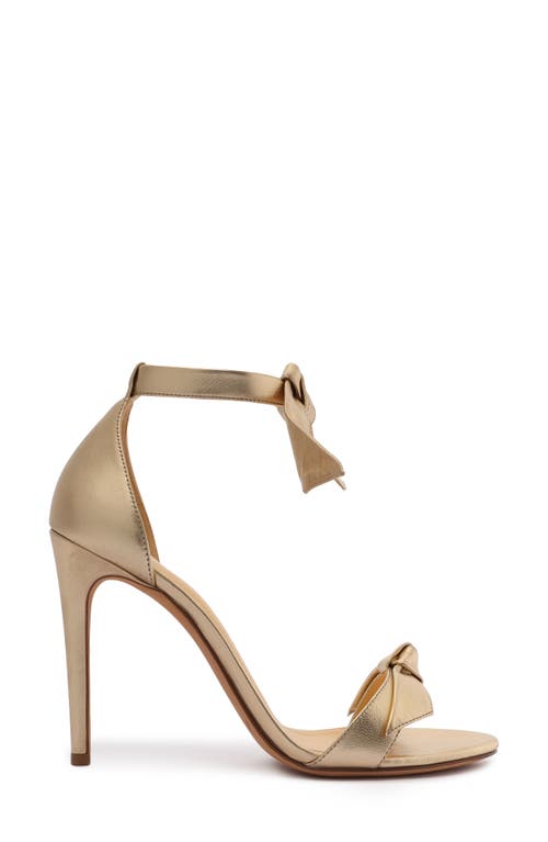Alexandre Birman 100mm Clarita Bow-detail Leather Heeled Sandals In Gold